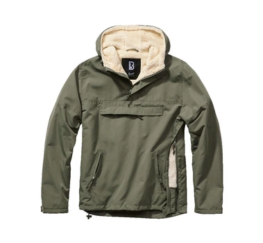 Анорак на меху Brandit Windbreaker Sherpa L Олива (3173.1.L)