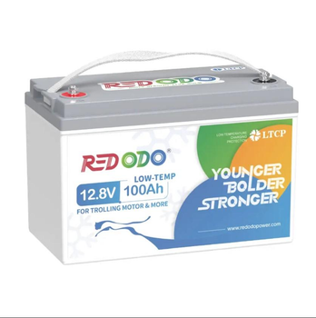 Аккумулятор Redodo LiFePO4 100Ah 12V / 1280W 12.8V глубокого цикла с BMS + Защитой от низких температур