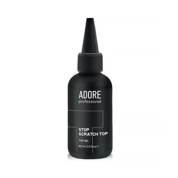 Топ сверхпрочный для гель-лака без липкого слоя Adore Professional Stop Scratch Top No Wipe с UV-фильтром с дозатором 60 мл
