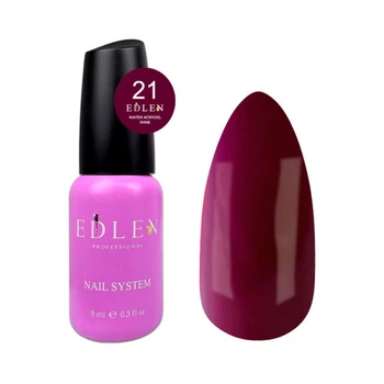 Жидкий гель Edlen Professional Water Acrygel Wine 21 винная марсала 9 мл