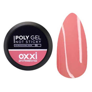 Полигель Oxxi Professional Not Sticky Poly Gel 05 розовый персик 30 мл
