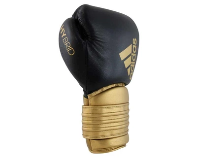 Боксерські рукавички Adidas Hybrid 300 Black/Gold 12 унцій