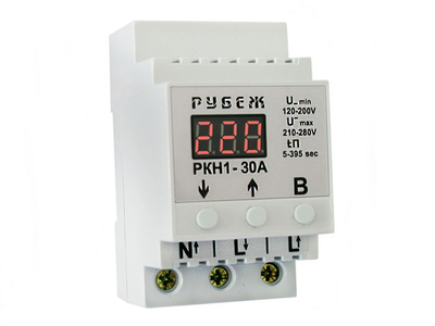 Реле контролю напруги на DIN-рейку Rubezh РКН-30pro (30А, 220В) (R817534865)