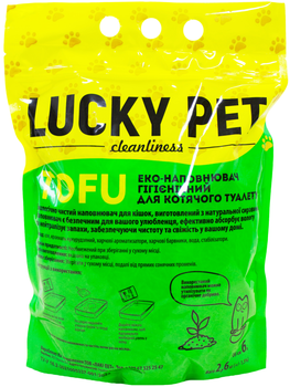 Наполнитель Lucky Pet из тофу для кошачьего туалета с ароматом клубники 6 л (4820276193093) 