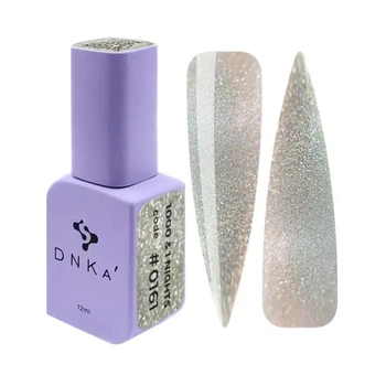 Гель-лак DNKa Polish Gel 1000&1 Nights 0161 светоотражающий серебристо-серый полупрозрачный 12 мл