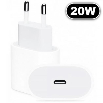 Быстрая зарядка для айфона айпада Apple 20W USB C Power Adapter Блок питания для айфон iPhone iPad Type C сетевое зарядное устройство на айфон айпад 20 Вт блок быстрой зарядки тайп си Samsung Google Galaxy Xiaomi Redmi Huawei White MZPA-20W