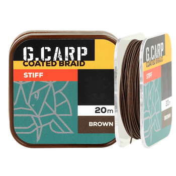 Повідковий матеріал в обплетенні GC G.Carp Coated Braid Stiff 20м 15lb Brown (178001) 4165235