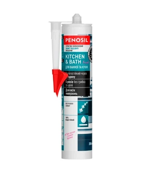 Силиконовый герметик Penosil Kitchen&Bath Fresh (310 мл) для кухні та ванни прозрачный (23632)