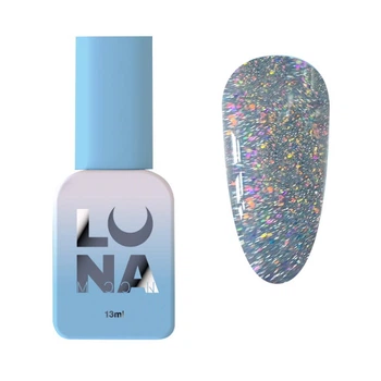 Гель-лак Luna Color Reflection 219 серебристый с блестками светоотражающий 13 мл