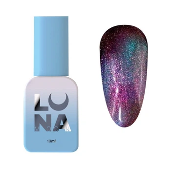 Гель-лак Luna Color Cat Eye Christmas Party! 249 светоотражающий винный фиолетовый полупрозрачный 13 мл