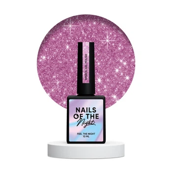 Гель-лак Nails Of The Night Aperol рожевий світловідбиваючий 10 мл