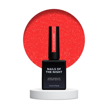 Гель-лак Nails Of The Night Lets Special Red Collection Britni яскраво-червоний з шиммером світловідбивний 10 мл
