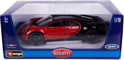 Металева модель Burato Автомобіль Bugatti Chiron Sport 1:18 Червоний (4893993110445)