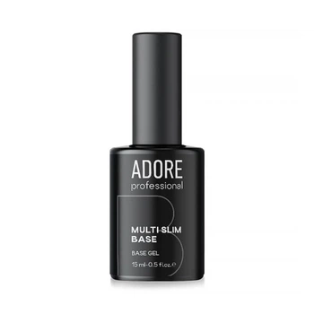 База многофункциональная тонкая для гель-лака. геля и акрил-геля Adore Professional Multi Slim Base с кисточкой 15 мл