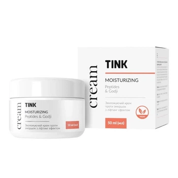 Крем для лица Tink Moisturizing Cream увлажняющий против морщин с лифтинг эффектом с пептидами и ягодами годжи 50 мл