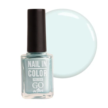 Лак для ногтей Go Active Nail in Color 071 молочно-голубой шейк 10 мл