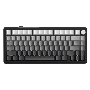 Клавиатура Attack Shark X85 Black Gradient Беcпроводная Игровая Механичиская. 2.4G/Bluetooth/Кабель. Батарея 5000mAh. 75% White Jade Switch