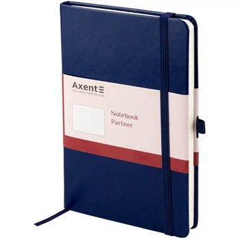 Записная книга Axent Partner Lux A5- 96 листов в клеточку Синяя (8202-02-A)