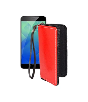 Чохол-гаманець з екошкіри для телефону Meizu M5 Note Червоний