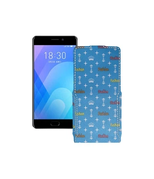 Чохол-флип з екошкіри для телефону Meizu M6 Note Фешн блакитний