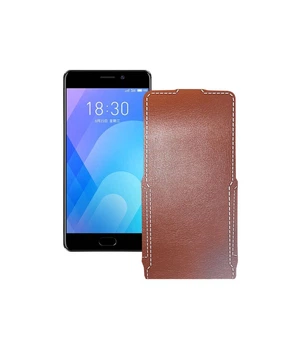 Чохол-флип з екошкіри для телефону Meizu M6 Note Коричневий