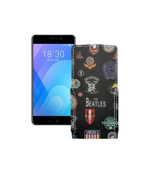 Чохол-флип з екошкіри для телефону Meizu M6 Note Бітлз