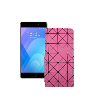 Чохол-флип з екошкіри для телефону Meizu M6 Note Рожевий ромб