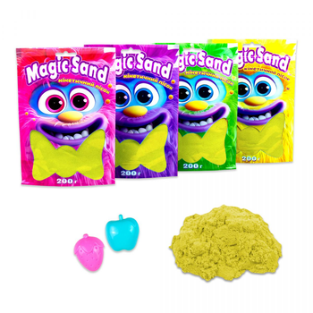 Кінетичний пісок Magic Sand, 200 г (жовтий) Strateg 39401-5
