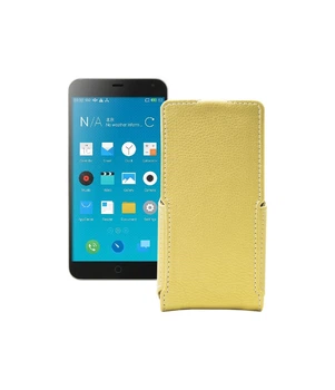 Чохол-флип з екошкіри для телефону Meizu M1 Note Золотий
