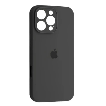 Чохол Fiji Silicone Case Full Camera для Apple iPhone 16 Pro Max бампер накладка із захистом камери Carbon Grey