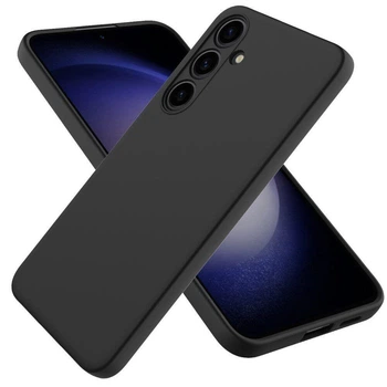 Чехол Fiji Full Soft Premium для Samsung Galaxy S24 Plus (S926) противоударный бампер с микрофиброй Black
