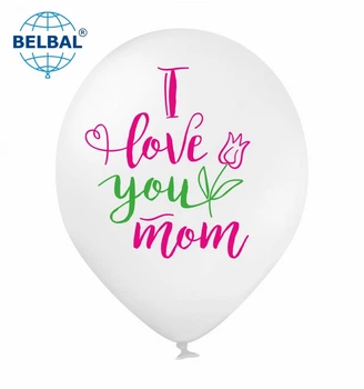Латексні кулі Belbal I love you mom, 12" 30 см, 5 шт