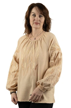 Жіноча вишиванка V&V Колос XL Бежевий (301038193-045)