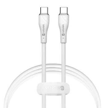 Кабель USB C 60W PD (1m) Veron CC06 Silicon — White