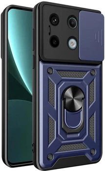 Протиударний броньований чохол із захистом камери для Xiaomi Redmi Note 13 Pro 5G Armor Case Keysion blue