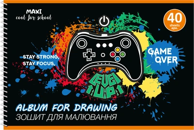 Альбом для рисования Maxi А4 на спирали 100г/м2 40 листов (MX60932)