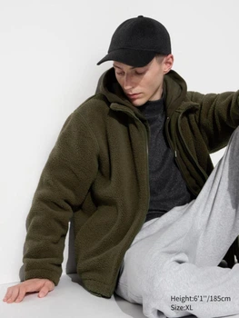 Куртка Шерпа демісезонна чоловіча Uniqlo 462869398 XL Зелена (1159823573)
