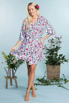 Халат Key 46/48(L/XL) Белый микс (108113)