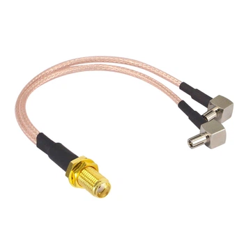 MIMO сплиттер антенный 2x TS9 - SMA Female (мама) 15 см кабель пигтейл адаптер переходник для 4G 3G модемов