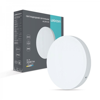 Светильник светодиодный AL3010-R 36 Вт IP65 круг 6500К Ledcoin