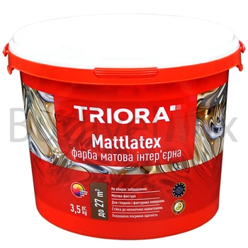 Фарба інтер'єрна TRIORA Mattlatex 3,5 кг біла матова