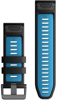 Pasek Garmin QuickFit Silicone Band 26mm Black/Cirrus Blue (010-13281-05)