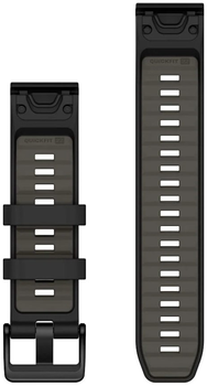 Ремінець Garmin QuickFit Silicone Band 22mm Black/Pebble Gray (010-13392-00)