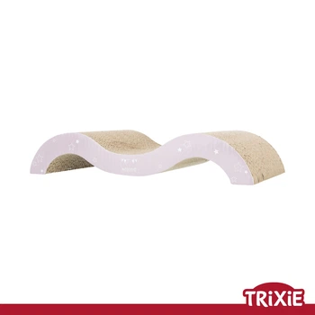 Царапка для котят Trixie 48012 Wave Junior с кошачьей мятой картон светло-сиреневая/мятная 38х7х18 см (TX-48012) 4011905480121