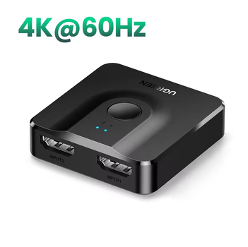 HDMI сплітер двонаправлений Ugreen CM217 2 In 1 Out HDMI Switcher Black 4K@60Hz (50966)
