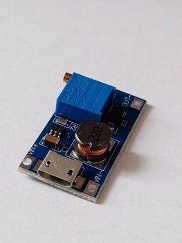 Регулируемый повышающий преобразователь 2А 28В DC-DC MT3608 Micro USB (55.2)