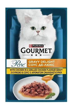 Вологий корм для дорослих кішок Purina Gourmet Perle міні-філе з куркою в соусі 13 шт по 85 г