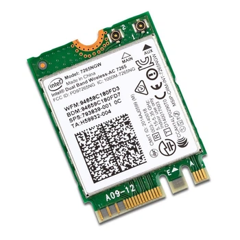 Двохдіапазонний адаптер модуль Wi-Fi + Bluetooth Intel Dual Band Wireless-AC 7265NGW (35123-001) M.2 2230