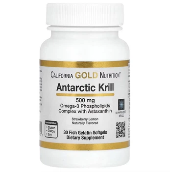 Масло антарктического криля, California Gold Nutrition, 30 капсул