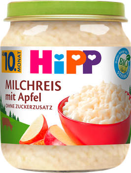Молочна рисова каша з яблуком, HIPP, для дітей з 10 місяців, 200 грам